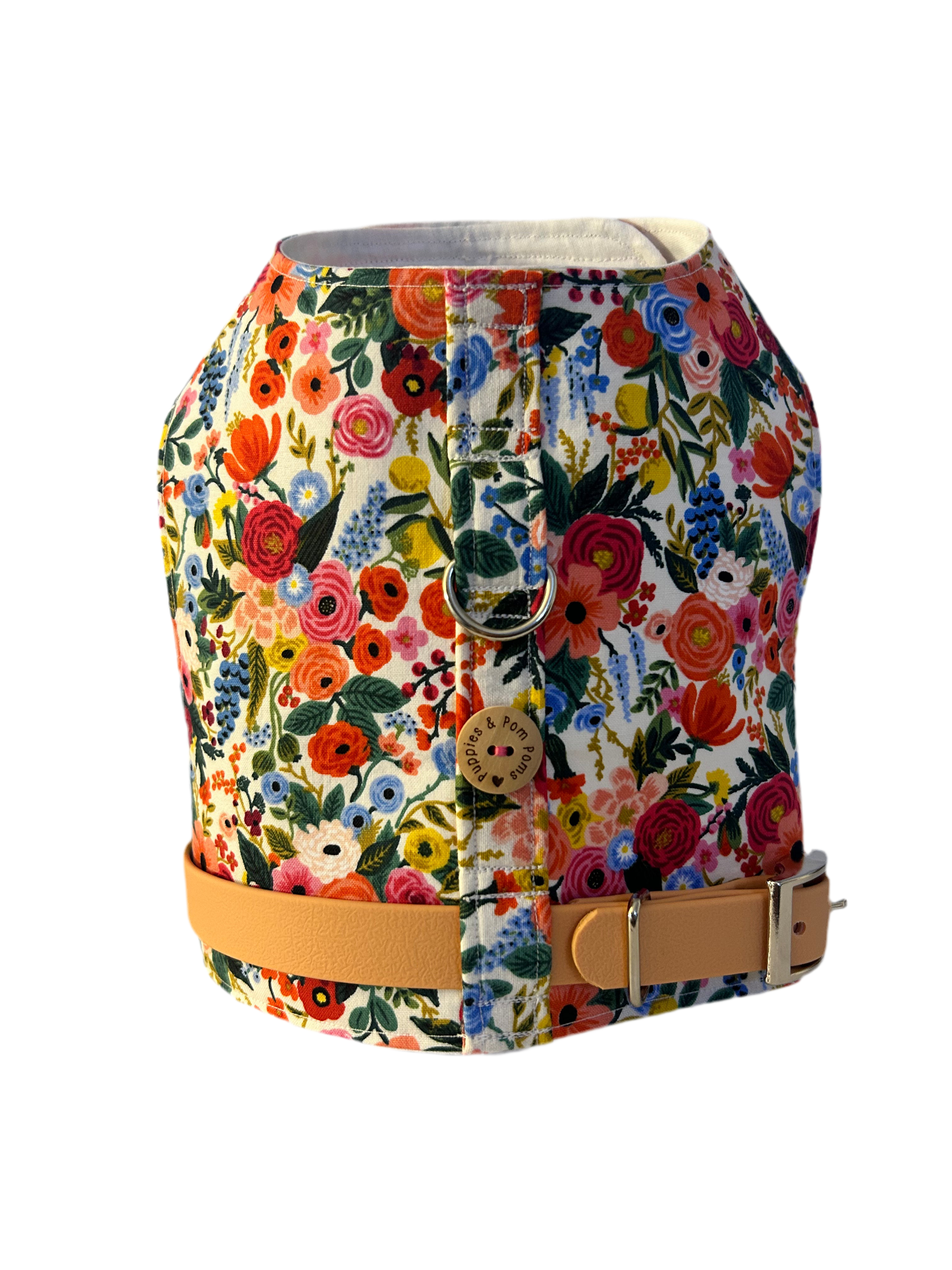 Handmade Vest Dog Harness - Garden Party-0