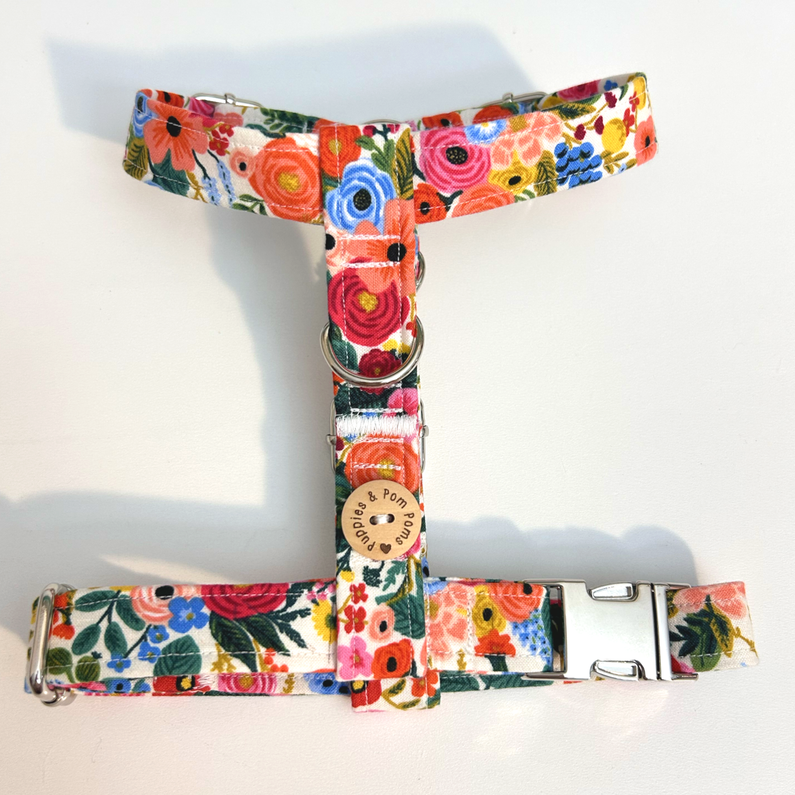 Handmade H Dog Harness - Garden Party-2