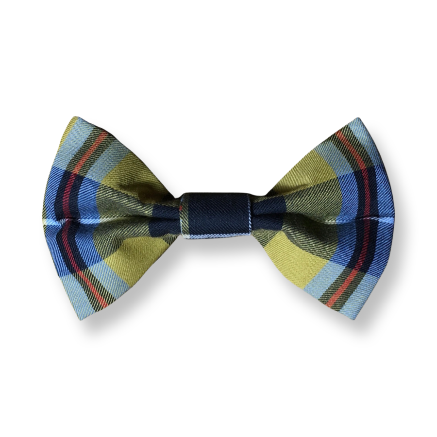 Handmade Cornish Tartan Dog Bow Tie-0