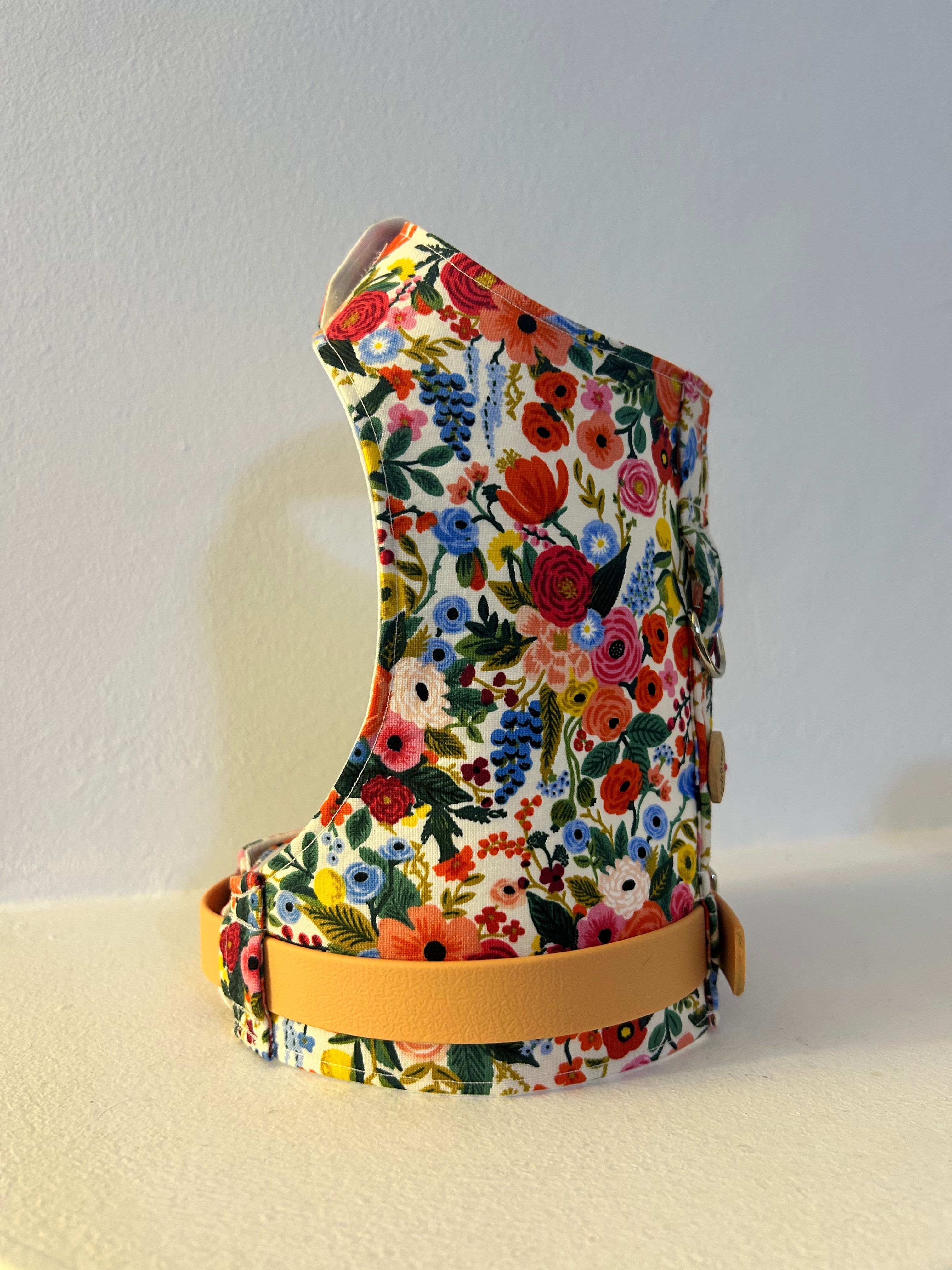 Handmade Vest Dog Harness - Garden Party-3