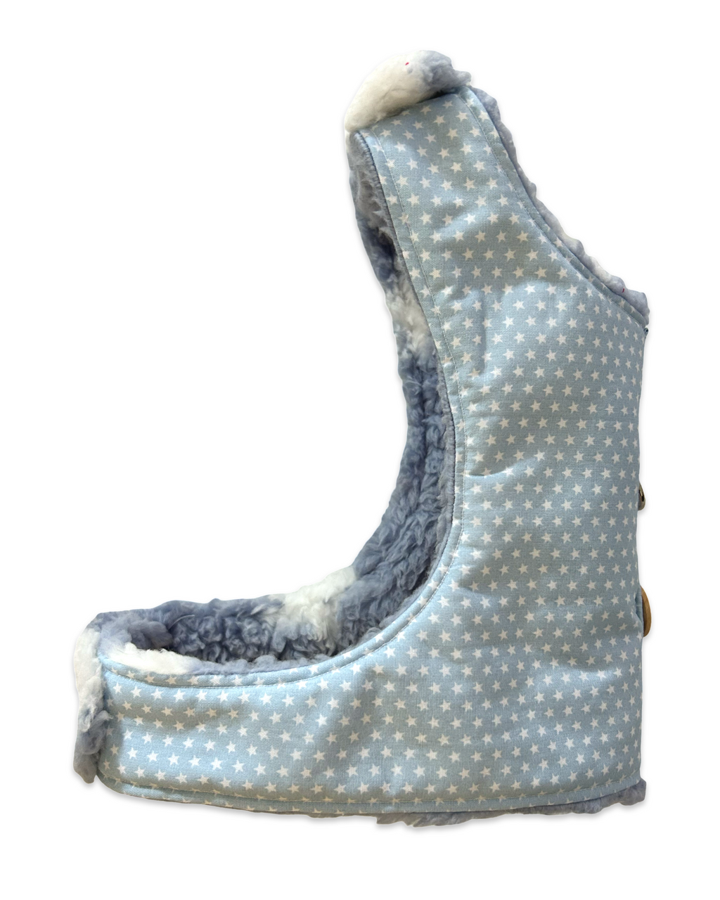 Handmade Dog Harness - Baby Blue Stars-2