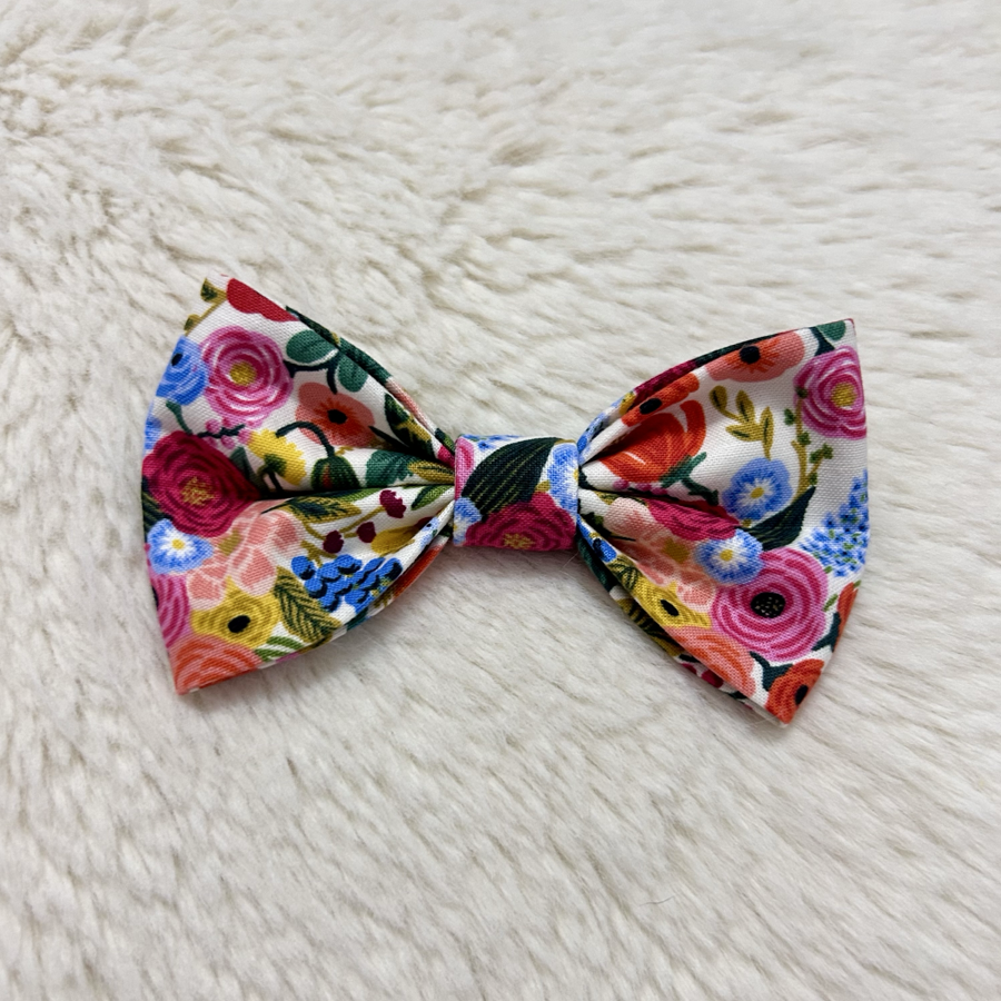 Handmade Dog Bow Tie - Garden Party-1