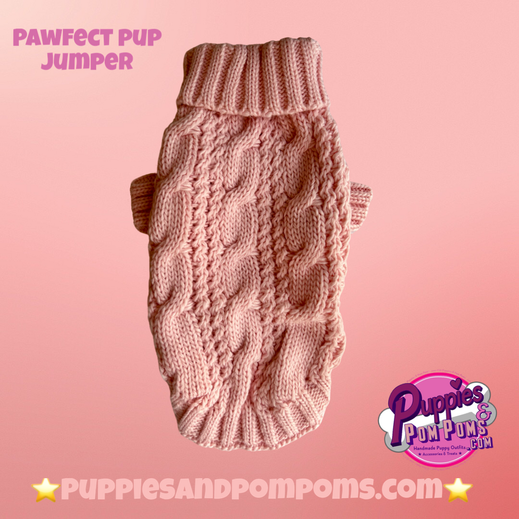 Marshmallow Baby Pink Pawfect Pup Jumper - Clearance Sale-1